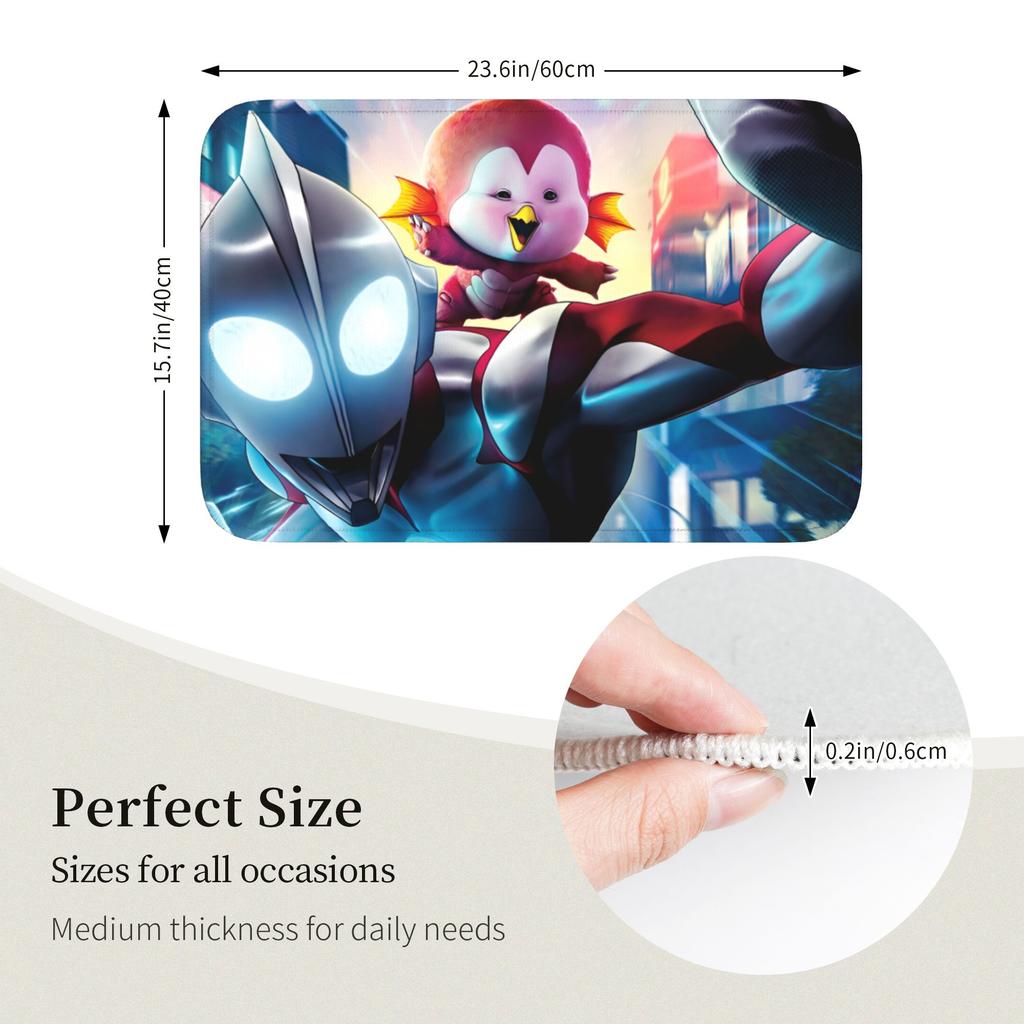 Ultramanes Anime Front Floor Door Entrance Welcome Mats Outdoor Bath Kitchen Doormat Toilet Carpet Rug Footpad