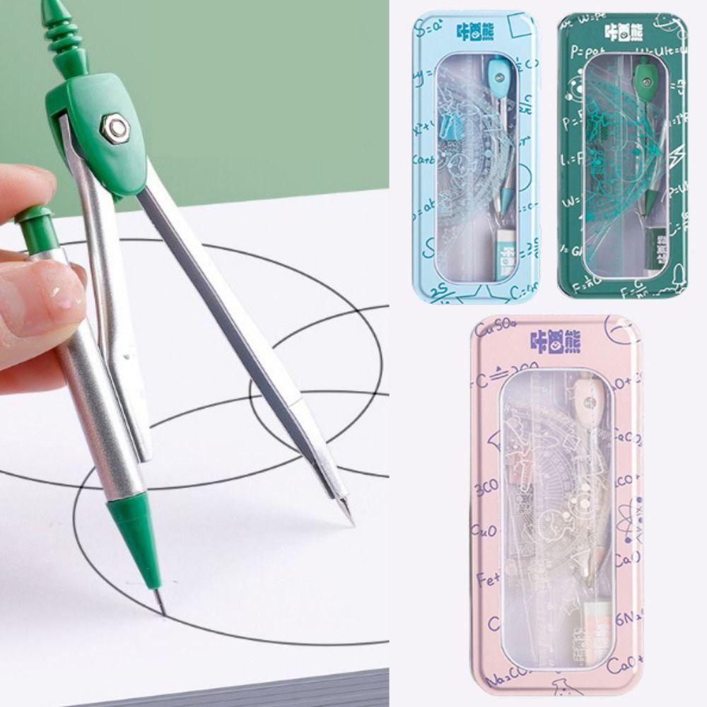 8Pcs/Set Multifunctional Ruler Compass Set Student Stationery Gift Student Drawing