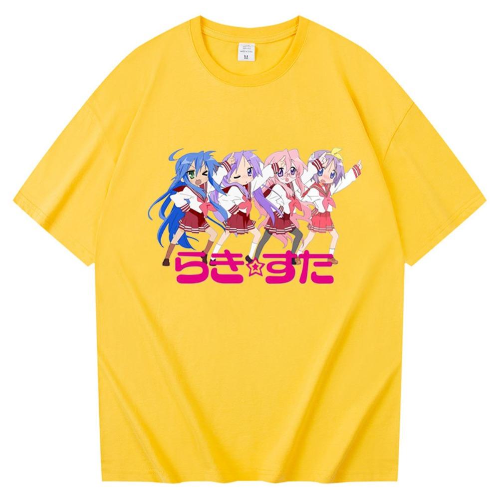 Anime Lucky Star Konata T Shirt Cartoon Men women Aesthetic Vintage Car Tshirt Unisex Manga Print Oversize Tops Shirt
