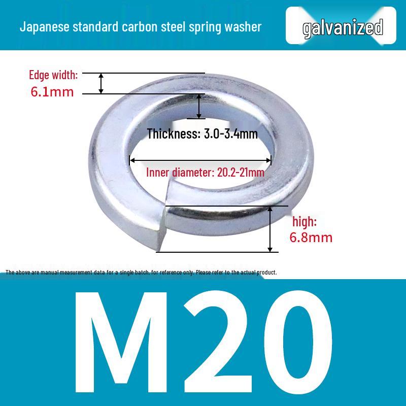 Stainless Steel & Blackened Carbon Steel Spring Washers (M1.6-M42) Elastic Open Washers