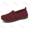 Women's Flats Summer New Fly Weave Breathable Slip On Casual Shoes Lightweight Comfortable Soft Sole Non Slip Vulcanized Shoes