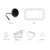 Visor eletrônico digital Magic Eye, visão noturna, segurança, visor de porta, tela LCD de 3,97 pol., câmera olho mágico de porta, câmera 1080P