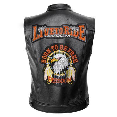 Sons of Anarchy Leather Jacket Vest Men Motorcycle Spring Jackets SOA Punk Black Motorrad Gilet