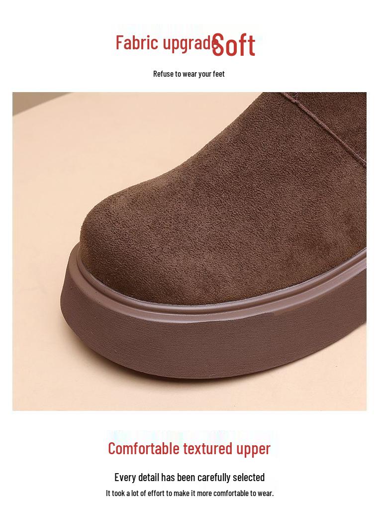 Women's Slimming British-Style Martin Boots 2025: Thick Platform Short Boots, Sizes Up To 42, Soft Sole