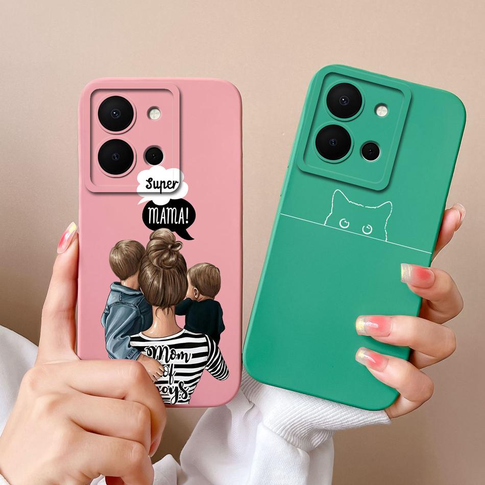 For Vivo Y36 4G 5G Case Dinosaur Soft Smooth Liquid Silicone Full Protection Anti Choc Phone Shell For Vivo Y 36 VivoY36 Cover