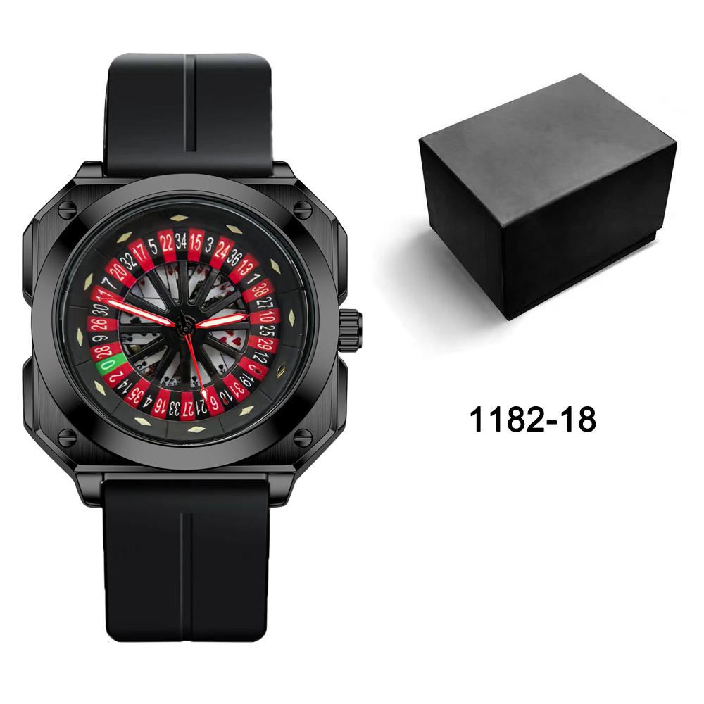 

New Arabic Numeral Quartz Watch for Men s Gambling Roulette Poker Creative Watch Sports Watch for Men