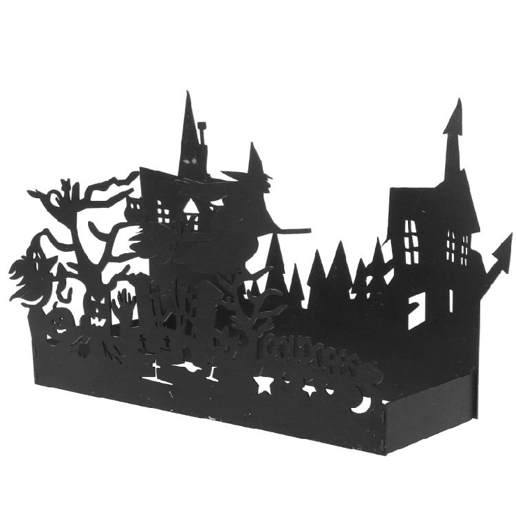 Novelty Witch Silhouette Candle Holder Halloween Candle Holder for Party Decor