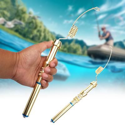 Sportovní příslušenství MUQZI Přenosný ultra mini nerezový prut elastický River Lake Ice Fishing prut