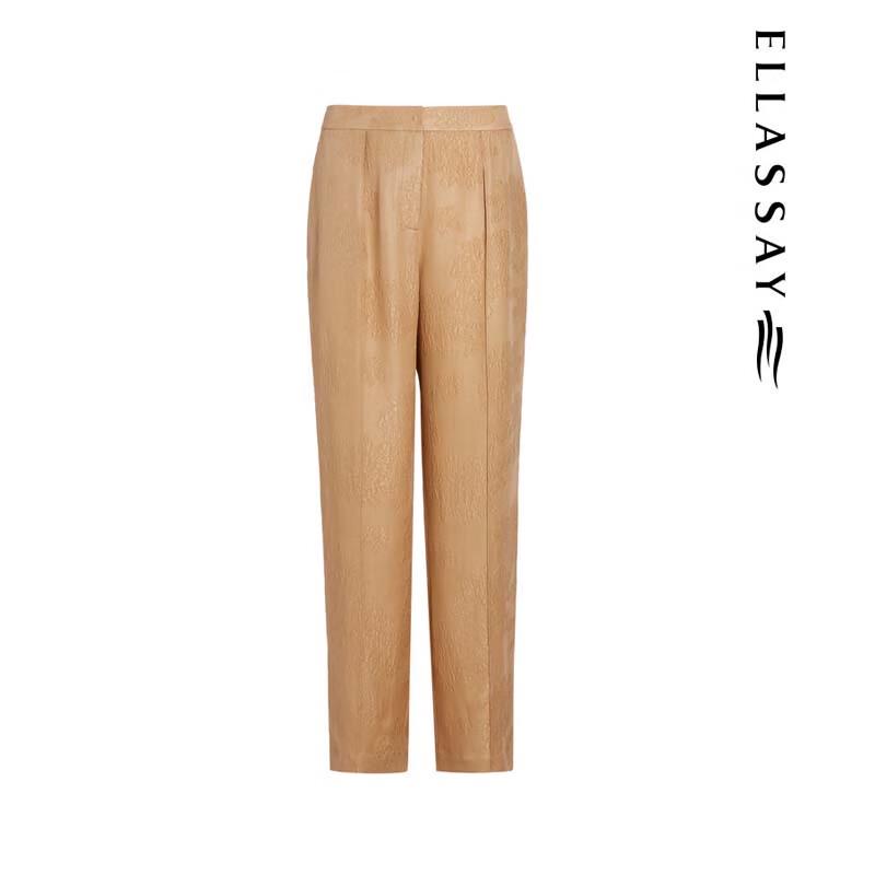 ELLASSAY Women's High-Waisted Straight-Leg Pants