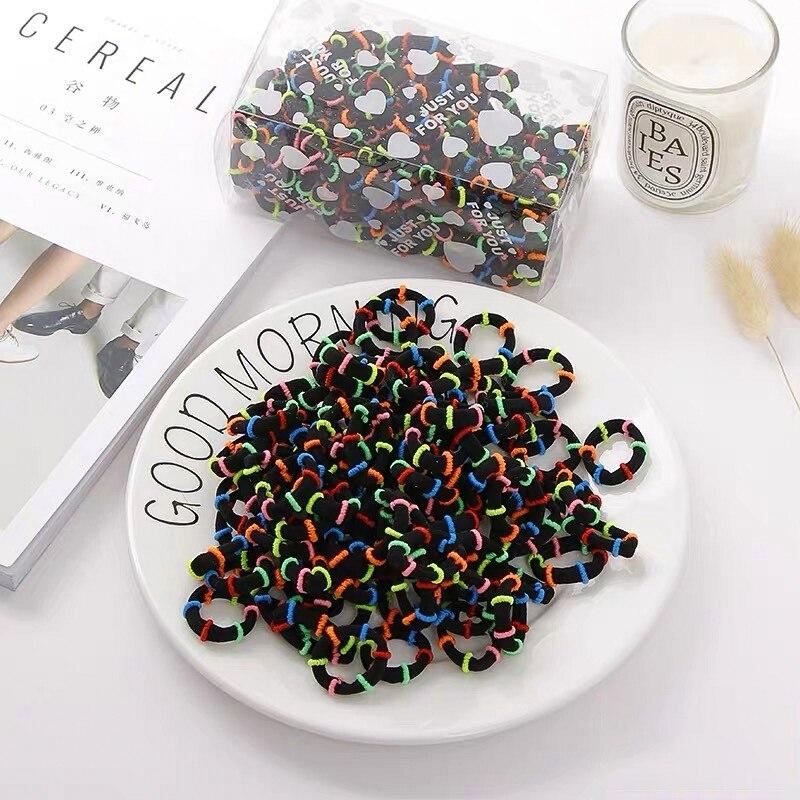 20PCS Women Rubber Bands Children Hair Band Rainbow Mini Rubber Band Elastic Headband Girl Elastic Small Rubber Band