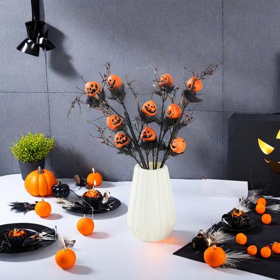 1/2/3Pcs Halloween Pumpkin Branch Spooky Black Artificial Tree Branch Home Office Holiday