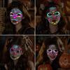New Halloween Fluorescent Funny Death Skull Face Tattoo Stickers for Masquerade Neon Tattoo Decals