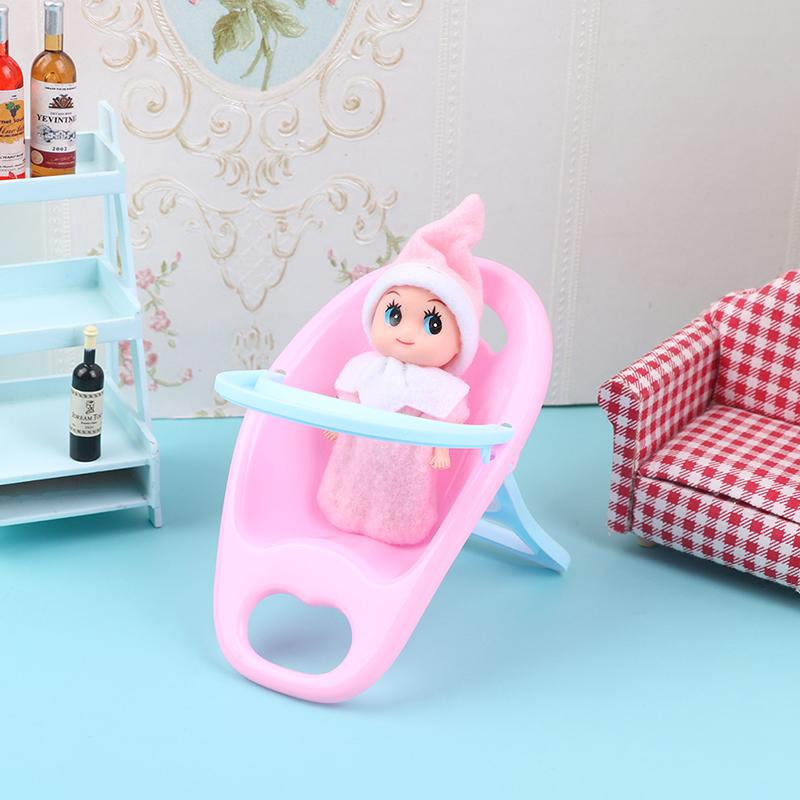 1 Uds 1:12 modelos de sillas para comer para bebés en miniatura para casa de muñecas, accesorios de juguete para niños