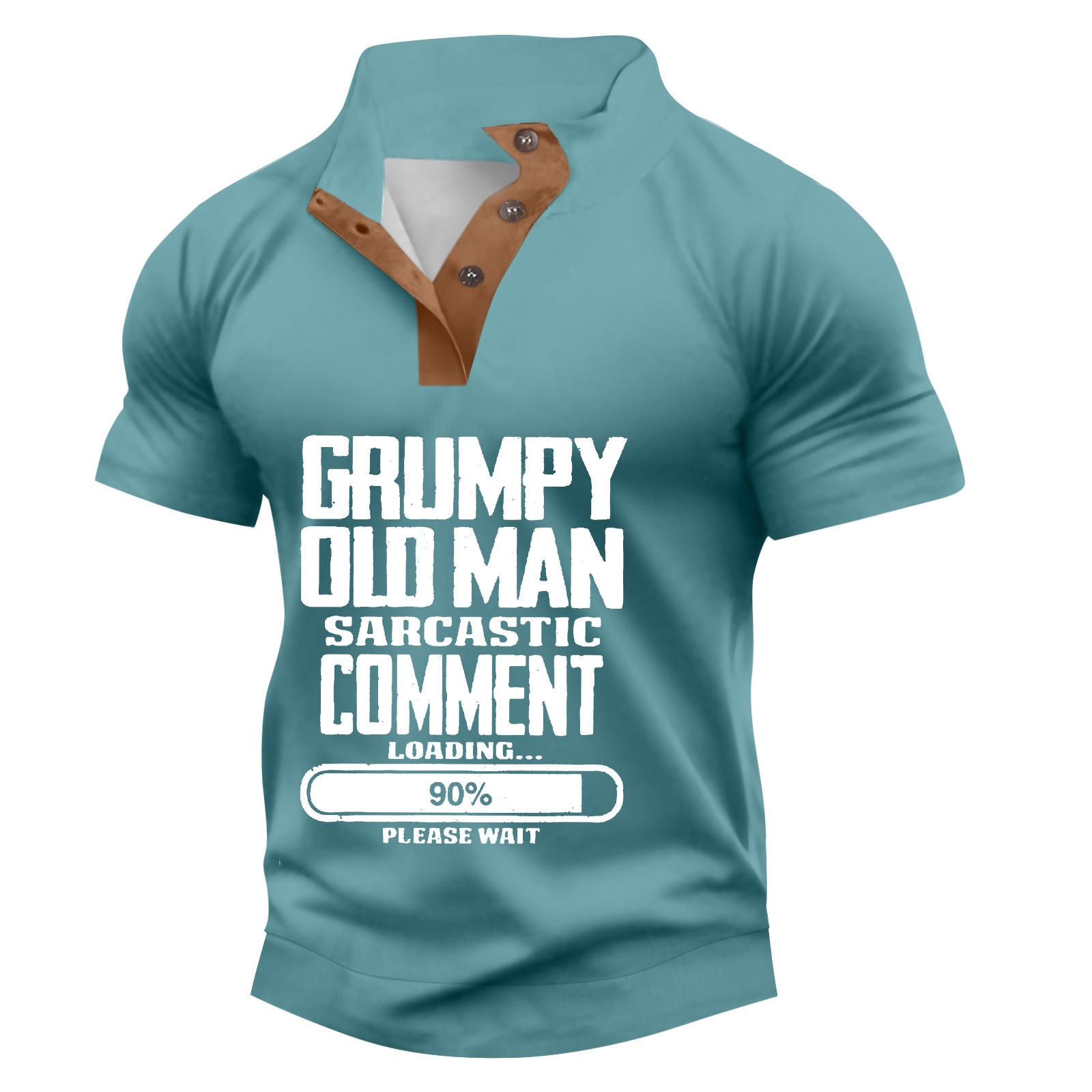 

Летняя мужская рубашка на пуговицах с воротником-стойкой и короткими рукавами, повседневный модный топ XL