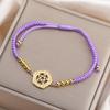 Dawapara Wiccan Pentagramm Armband Verstellbare Geflochtene Seilkette Spiritueller Schutz Pentakel Edelstahl Schmuck