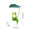Resin Hanging Frog Figurine Planter Pot Decorations Funny Drinking Frog Statue Flower Pot Edge Animal Ornament Garden Decors