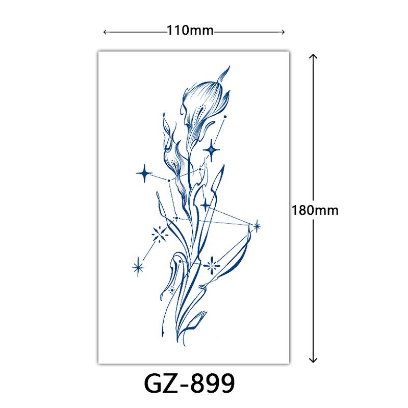 Juice Tattoo Stickers, Herbal Tattoo Stickers, Semi-Permanent English Letter Tattoo Stickers Tattoo