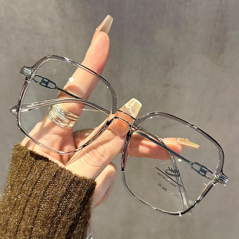 New Large Frame Ultra Light Myopia Glasses For Women Anti Blue Light Computer Glasses Stylish Eyewear 9041
