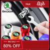 Samolepka na auto 2025 Nová 4ks Logo auta Krytky ventilků kol a pneumatik Pro Skoda Octavia Fabia Kamiq Kapoq Kodiaq Rapid SCALA S