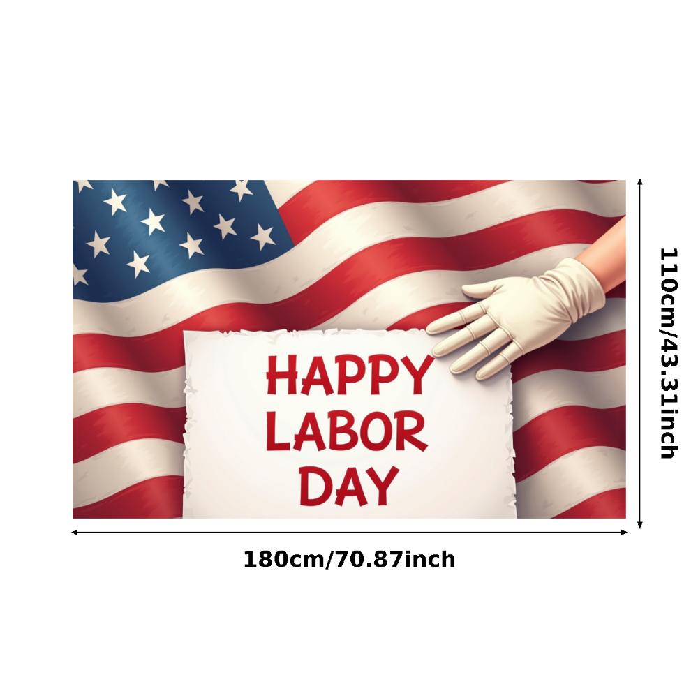 American Flag Banner Hand Gloves Design Event Banner Decorative Design Party Backdrop for Office Decoration