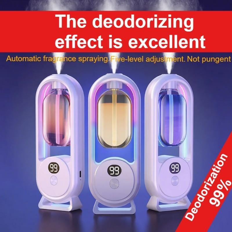 Digitaler Aromatherapie-Diffusor mit Stimmungslicht 1000mAh Auto-Spray 5 Modi Timer Luftbefeuchter für Schlaf Ätherischer Öl-Diffusor 50ml