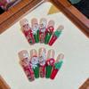 Handmade Wearable Nails Christmas/New Year Nail Art - Cartoon Snowman & Reindeer Ornaments.