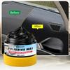 Interior Car Care & Exterior Plastic Restorer - Glossy Black Liquid Wax for Leather, Bumper, Wheels - Scratch Repair, Shine Enha