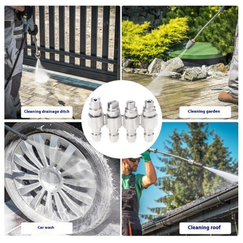 4 way J Handle Nozzle 5000PSI Heavy dutys Welded Pressure Washer Nozzles Steel Instantly Switches Design For 2-4GPM Washers