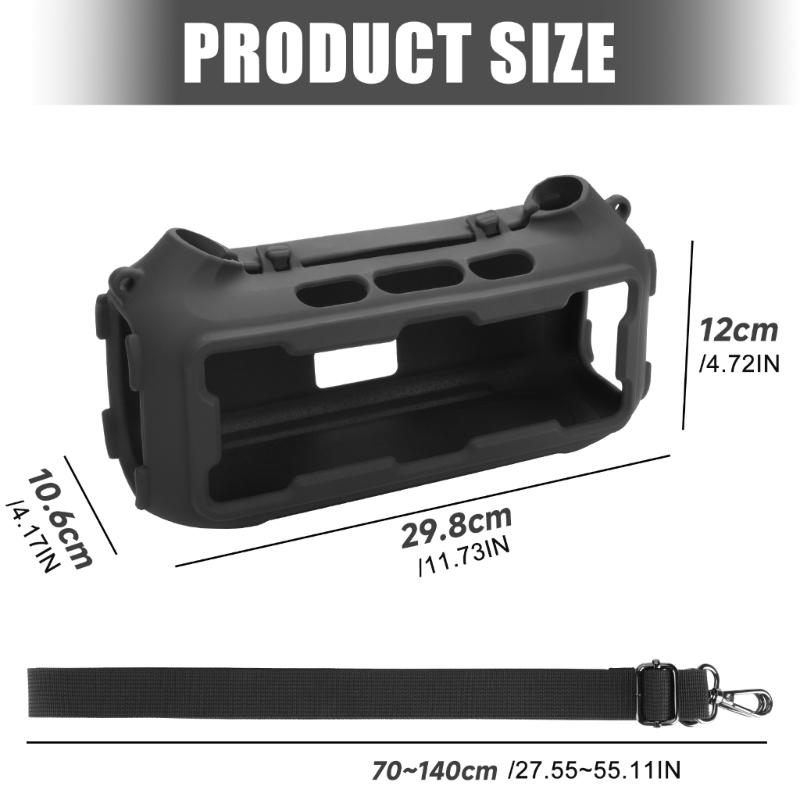 Shockproof Silicone Cover Protective Sleeve Case For Boom 2 Wireless Speaker Featuring Metal Buckle Strap