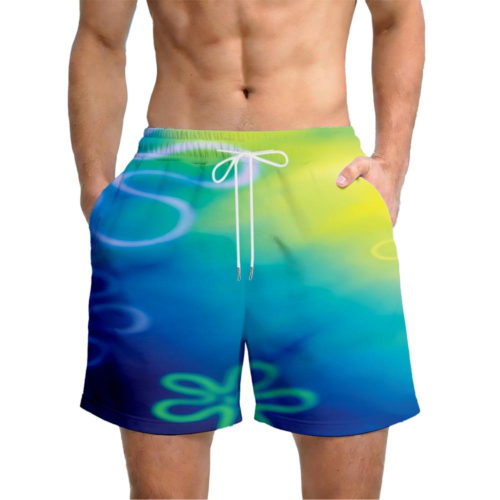 Men's Shorts Creative Colorful 3D Printed Shorts Loose Casual Plus Size Breathable Vacation Style Summer Versatile Shorts