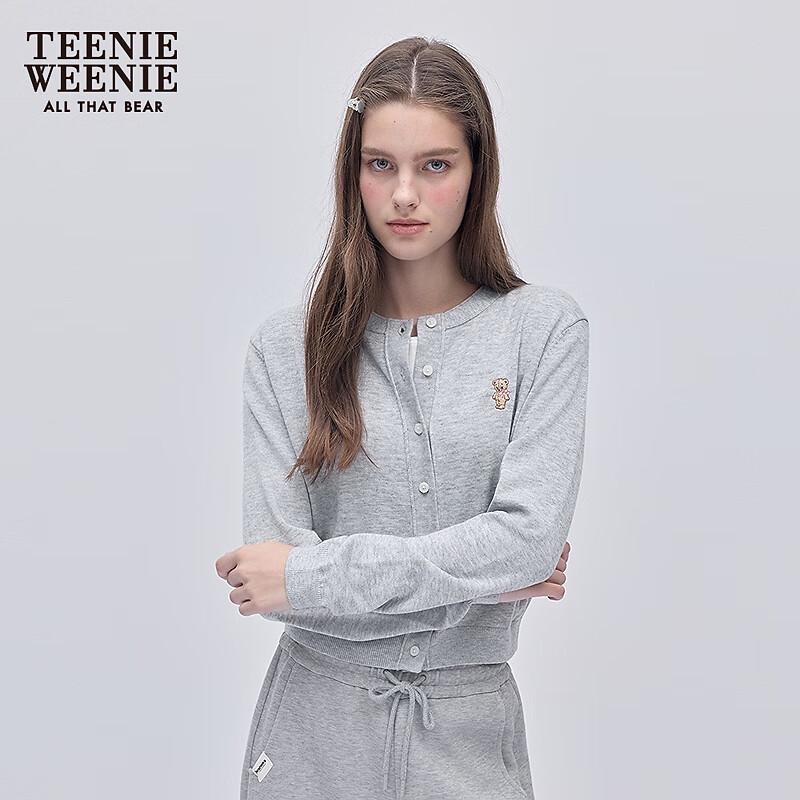 Teenie Weenie Bearnova Women's 2025 Winter Embroidered Knit Cardigan