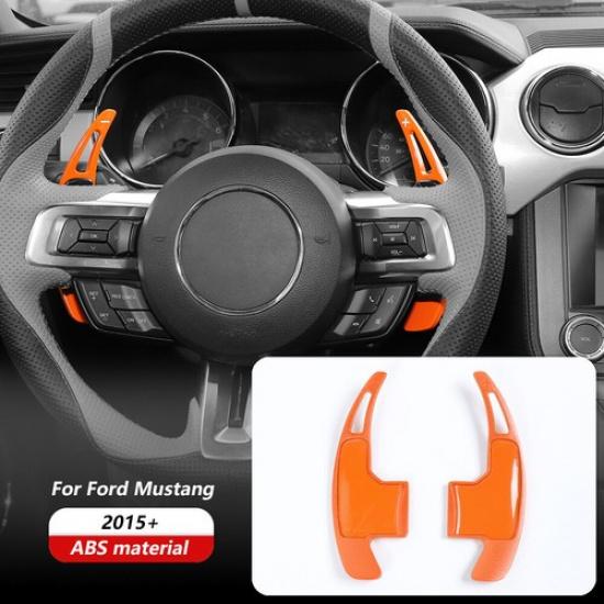 Оранжевая накладка на подрулевой переключатель передач для Ford Mustang 2015-