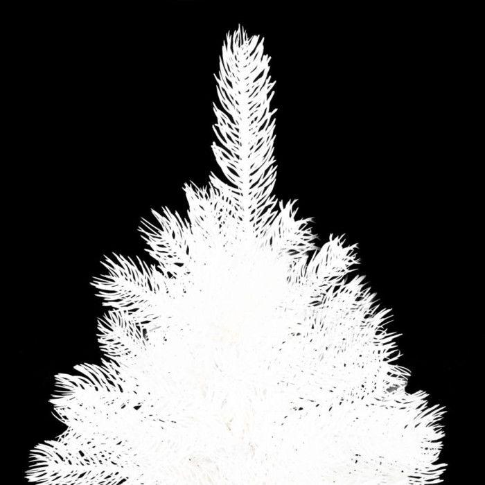 VidaXL Sapin de Noël Artificiel avec Support Décoration de Noël Sapin Réaliste Salon Salle de Séjour Intérieur Maison Blanc 321021