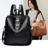 Women's Backpack PU Soft Leather Large Capacity Backpack Travel Bag