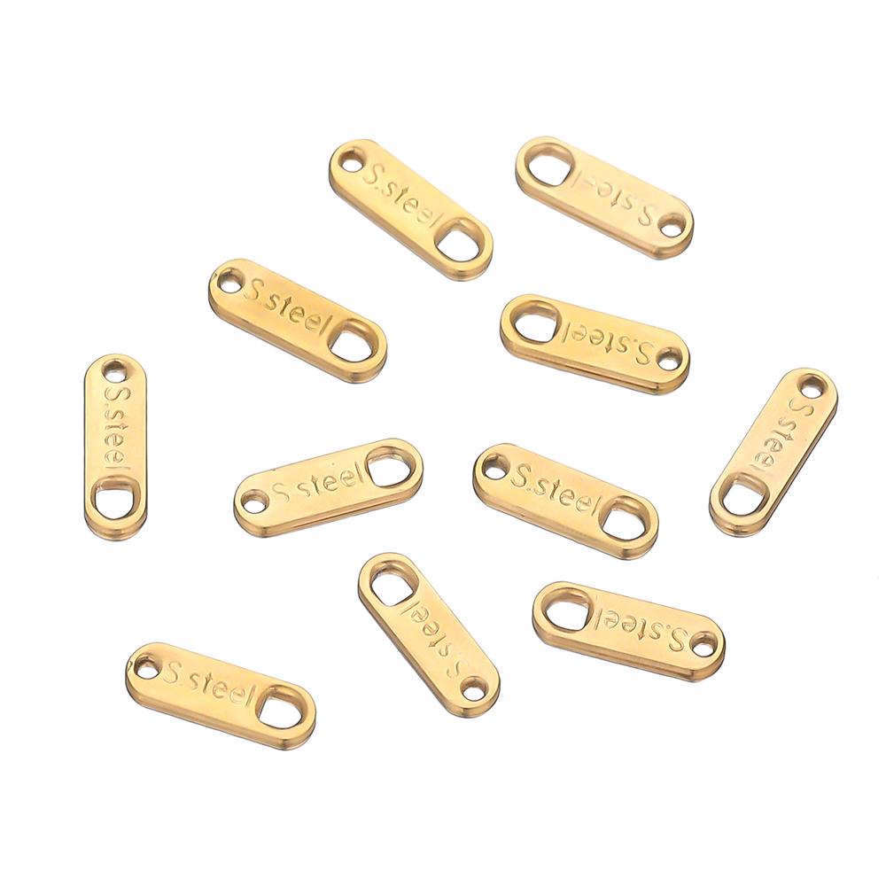 50pcs Stainless Steel Small End Tail Charm Pendant Necklace Extender Chain Charms for DIY Jewelry Making Crafts Accessories