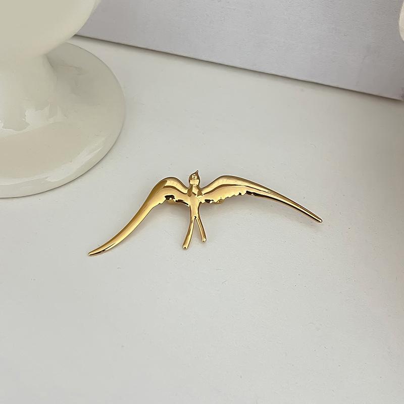 Spilla vintage rondine in acciaio inossidabile per donna Spille animali carini Spilla Distintivo da bavero Gioielli per feste Regalo