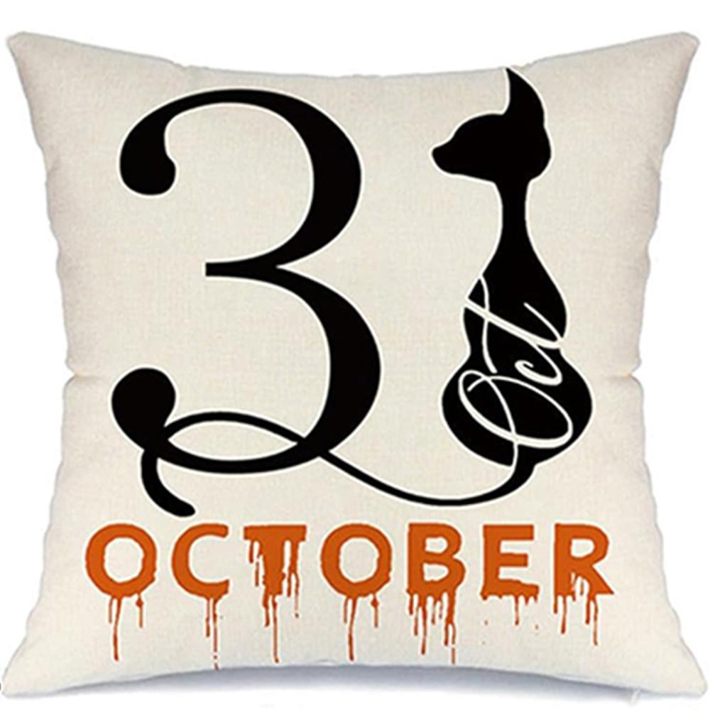 Halloween Pillowcases: Trick or Treat, 31 October, and Witch Hat Designs Sofa cushion cover, holiday party decoration, gift