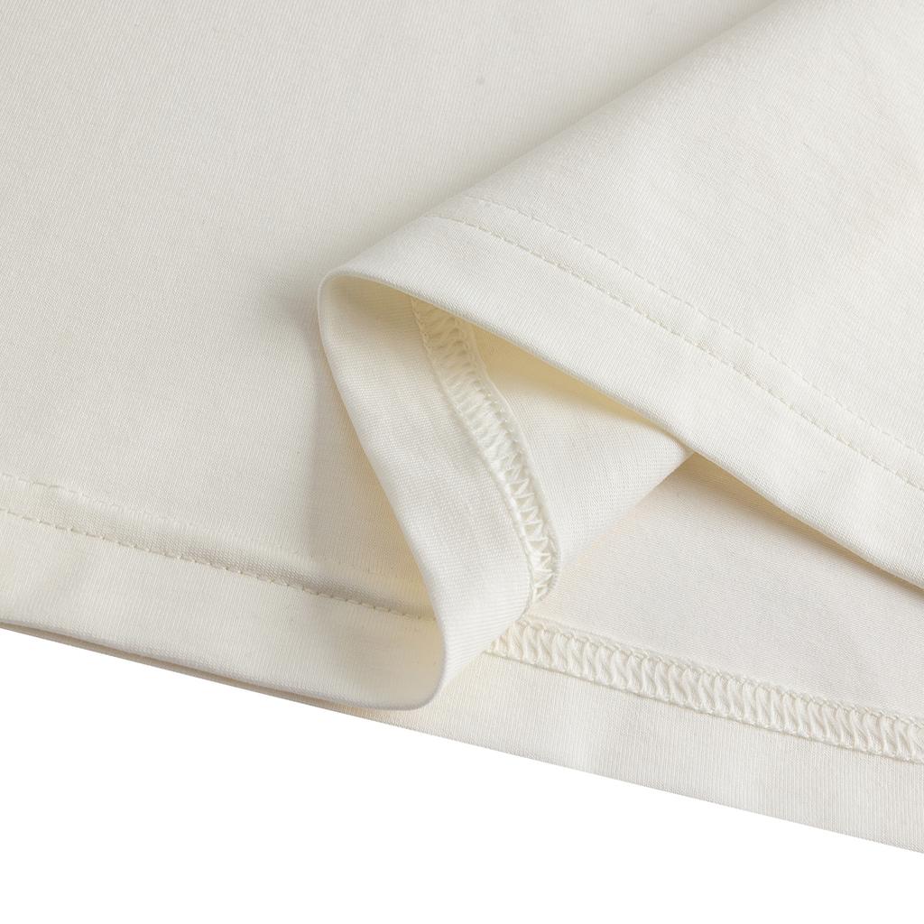 Anta Casual Short Sleeve Knitted T-Shirt Unisex tops Ivory 972628114-1