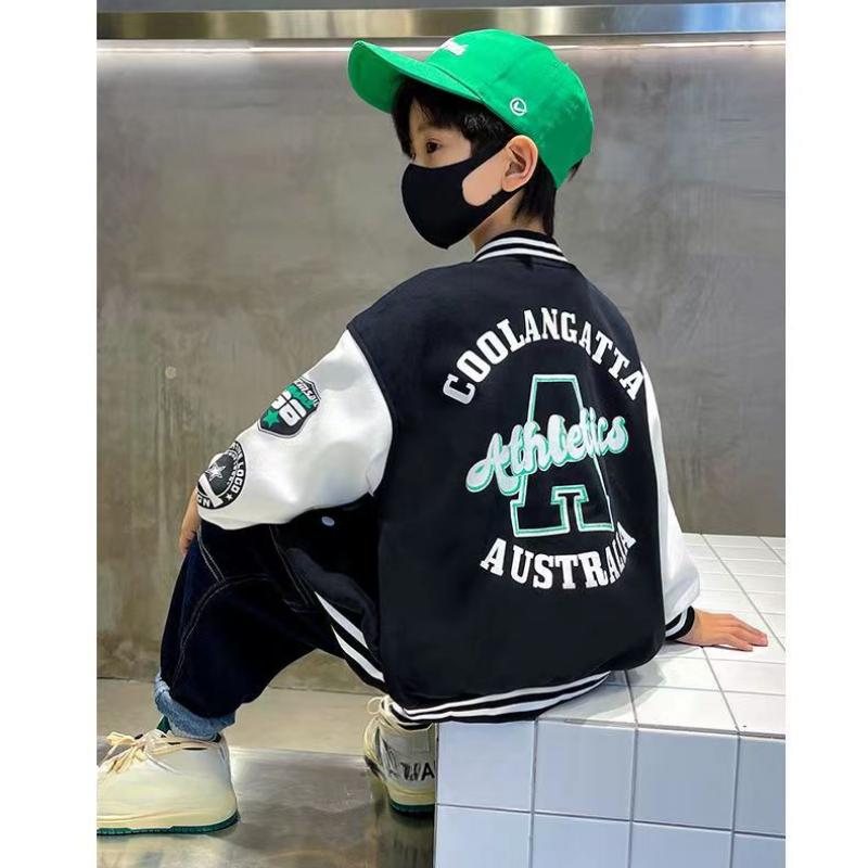 Boys Fashion Jacket 2025 Spring and Autumn Children's Handsome Baseball Uniform