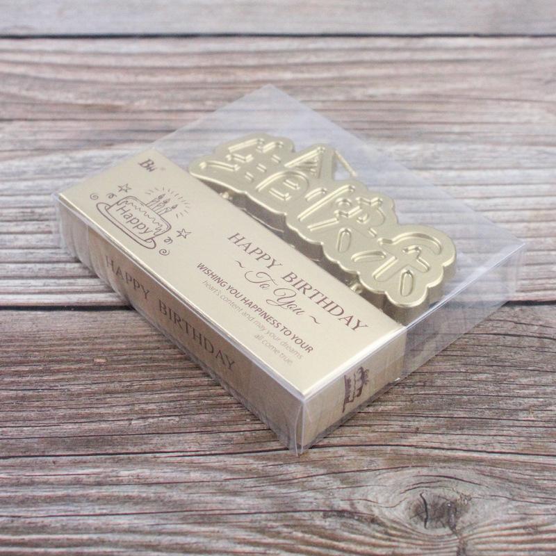 

New Boxed Chinese Happy Birthday English Letter Love Fulu Shouxi Cake Baking Birthday Candle 9.6cm
