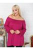 Women's Style Plus Size Tunic Big Size Collar Balloon Sleeve Stretchy Viscose Blouse