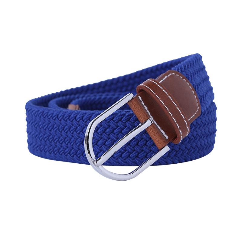 Handwoven Cross-Border Fashion Belt with Pin Buckle – Versatile Twill Men's & Women's Wide Elastic Waist Belt