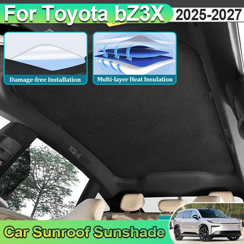 Solskjerm for soltak i bil Tilbehør til Toyota bZ3X 2025 2026 2027 EG10 Elektrostatisk adsorpsjon Takluke-klistremerke Anti-UV Solskjerm
