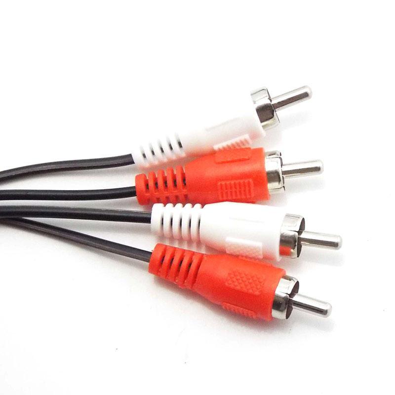 1M 3M 5M 2way 2 RCA Male To 2 RCA Male Audio Cable Stereo Dual Cord Extension AV Connector Wire for DVD TV CD Sound Amplifier