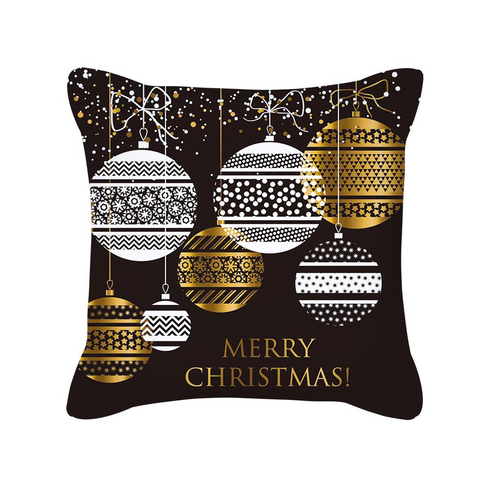 New Nordic Christmas Golden Sofa Pillow Cover Bedside Cushion Cover