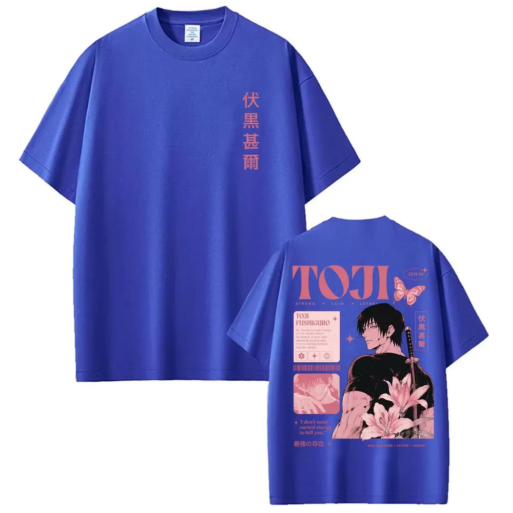 2026 Anime Jujutsu Kaisen Fushiguro Toji T Shirts Men Women Trendy Hip Hop Streetwear Oversized T-shirt Short Sleeve Casual Clothing