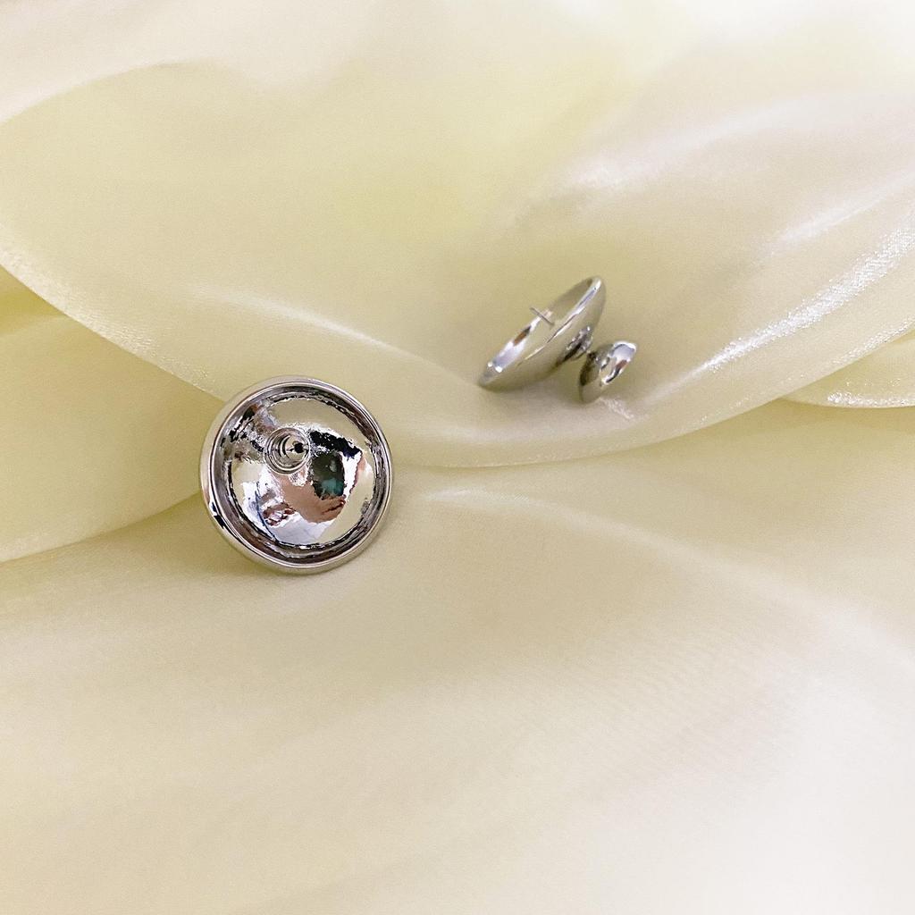 Personalized Semicircular Sphere Stud Earrings