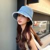 Denim Pot Hat for Women Fisherman Style Sun Hat Face Covering Versatile Outdoor Fashion Accessory