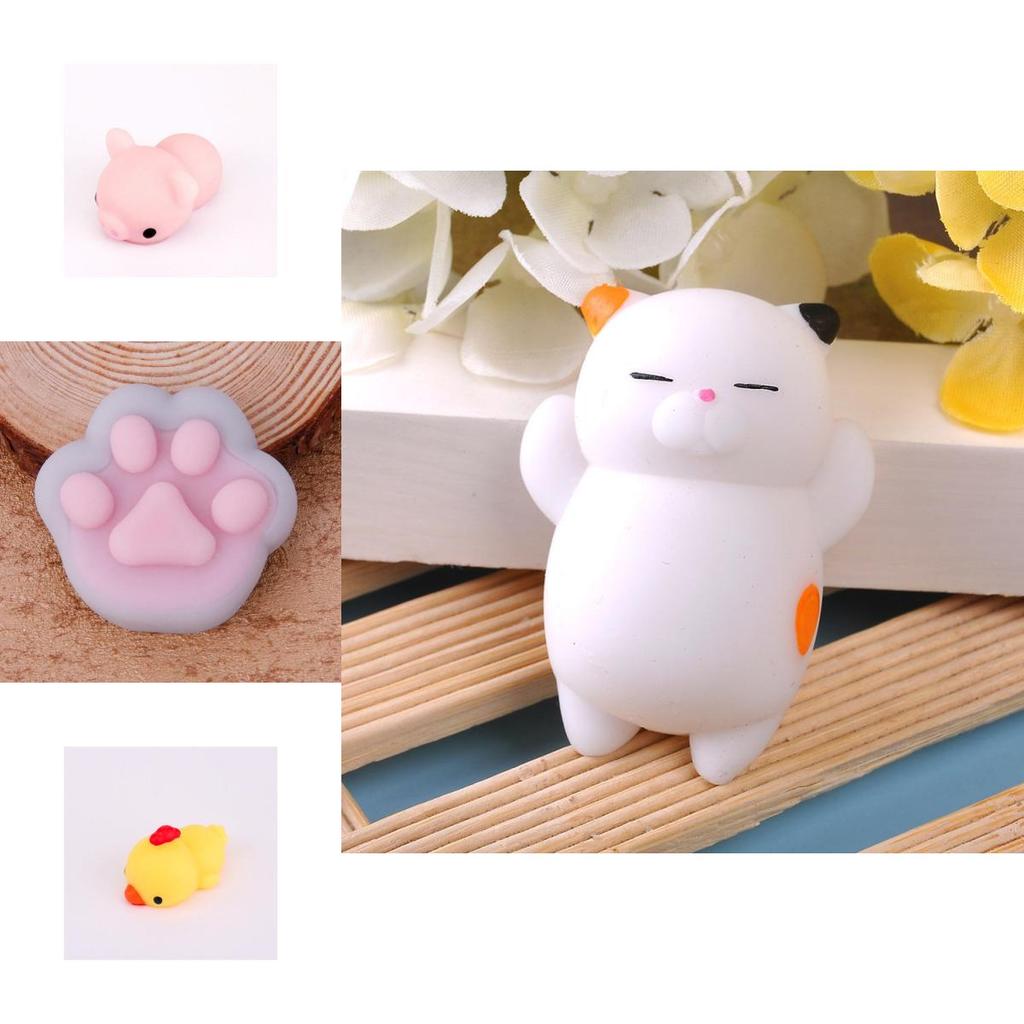 Roztomilý Mochi Kočka Mačkací Léčivá Zábava Děti Kawaii Hračka Stres Dekor Odlehčovač
