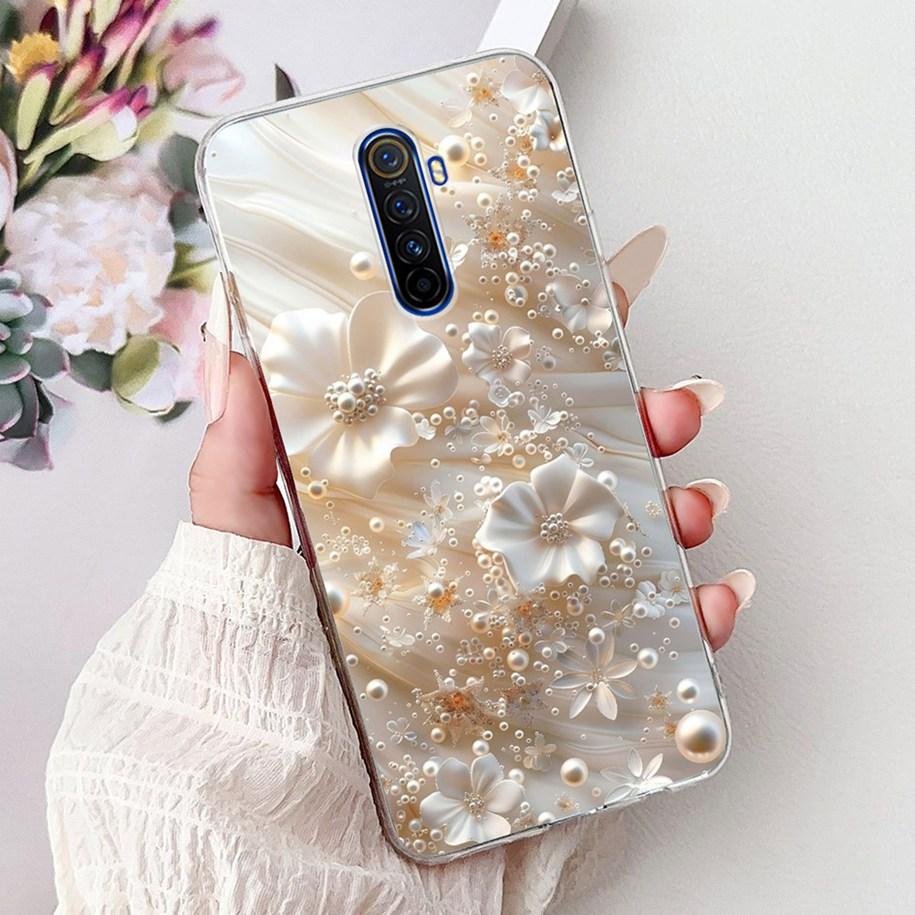 For Realme X2 Pro Case RMX1931 Cover Popular Flower Soft Clear Silicone Back Cover For Realme X2 XT Bumper RMX1921 RMX1992 Funda